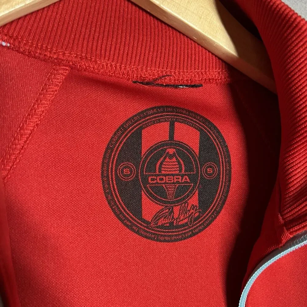 BC Ethic‎ 68 Caroll Shelby Cobra Track Jacket SMALL Red Full Zip Racing Mustang